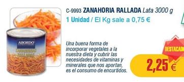 Oferta de Abordo - Zanahoria Rallada por 2,25€ en Abordo