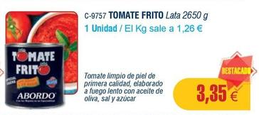 Oferta de Tomate frito por 3,35€ en Abordo