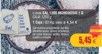 Oferta de Abordo - Sal 1200 Monodosis por 5,45€ en Abordo