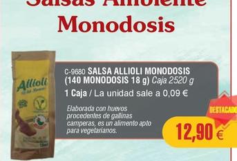 Oferta de Abordo - Salsa Allioli Monodosis por 12,9€ en Abordo