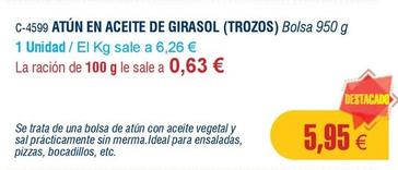 Oferta de Abordo - Atún En Aceite De Girasol (trozos) por 5,95€ en Abordo