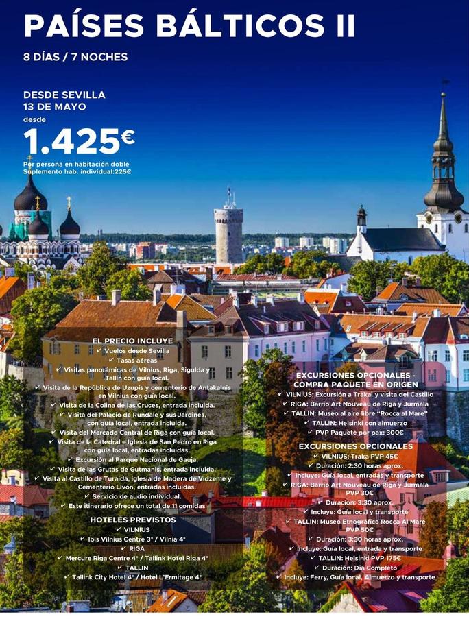 Oferta de Países Bálticos Ii por 1425€ en Halcón Viajes