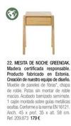Oferta de Mesita De Noche Greenoak por 179€ en Maisons du Monde
