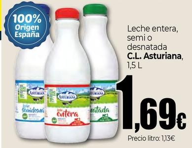 Oferta de Asturiana - Leche Entera, Semi O Desnatada por 1,69€ en Unide Supermercados