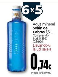 Oferta de Solán De Cabras - Agua Mineral por 0,89€ en Unide Supermercados