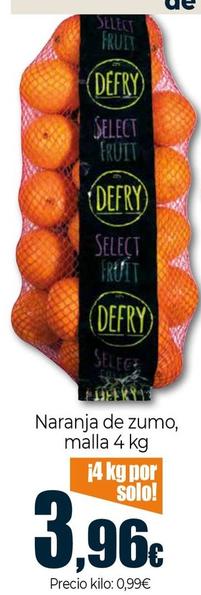Oferta de Defry - Naranja De Zumo por 3,96€ en Unide Supermercados