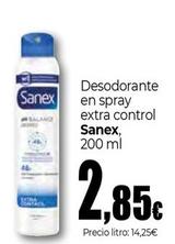 Oferta de Sanex - Desodorante En Spray Extra Control por 2,85€ en Unide Supermercados