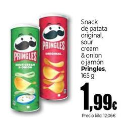 Oferta de Pringles - Snack De Patata Original, Sour Cream & Onion O Jamón por 1,99€ en Unide Supermercados