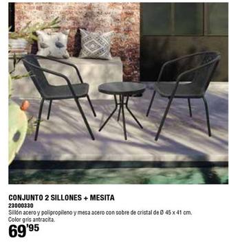 Oferta de Conjunto 2 Sillones + Mesita por 69,95€ en Cofac