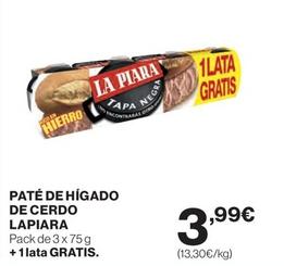 Oferta de Paté tapa negra por 3,99€ en El Corte Inglés