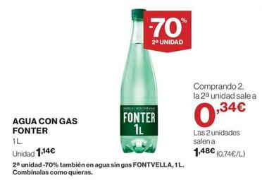 Oferta de Fonter - Agua Con Gas por 1,14€ en El Corte Inglés