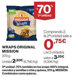 Oferta de Mission - Wraps Original por 2,5€ en El Corte Inglés