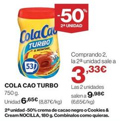 Oferta de Cola Cao - Turbo por 6,65€ en El Corte Inglés