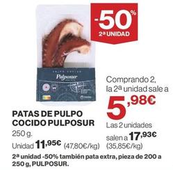 Oferta de Pulpo cocido por 11,95€ en Supercor