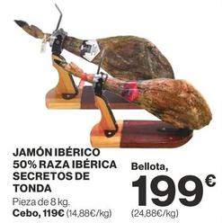 Oferta de Jamón ibérico por 199€ en Supercor