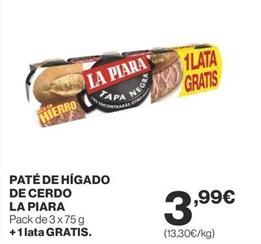 Oferta de Paté tapa negra por 3,99€ en Supercor
