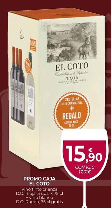 Oferta de El Coto - Vino Tinto Crianza por 15,9€ en CashDiplo
