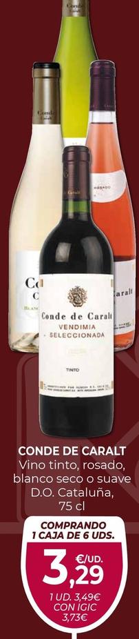 Oferta de Conde De Caralt - Vino Tinto, Rosado por 3,49€ en CashDiplo
