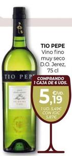 Oferta de Tío Pepe - Vino Fino Muy Seco D.o. Jerez por 5,49€ en CashDiplo