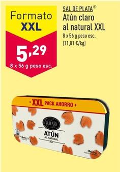 Oferta de Sal De Plata - - Atun Claro Al Natural XXL por 5,29€ en ALDI