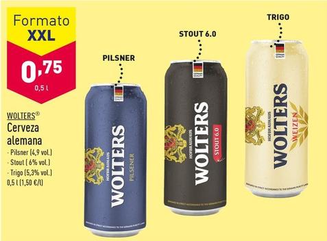 Oferta de Wolters - Cerveza Alemana por 0,75€ en ALDI