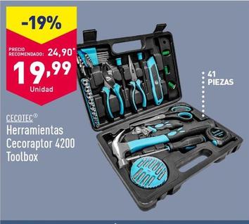 Oferta de Cecotec - Herramientas Cecoraptor 4200 Toolbox por 19,99€ en ALDI