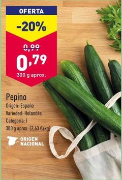 Oferta de Pepino por 0,79€ en ALDI