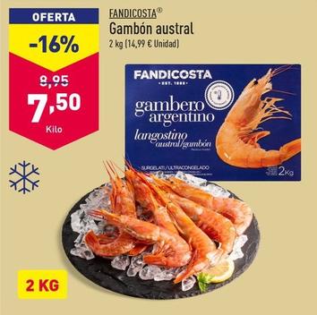 Oferta de Fandicosta - Gambon Austral por 7,5€ en ALDI