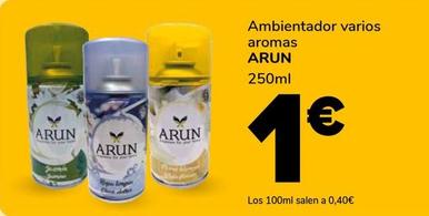 Oferta de Arun - Ambientador Varios Aromas  por 1€ en Supeco