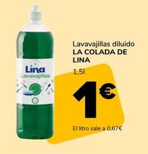 Oferta de La Colada De Lina - Lavavajillas Diluido por 1€ en Supeco