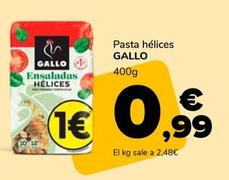 Oferta de Gallo - Pasta Hélices por 0,99€ en Supeco