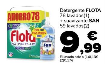 Oferta de Flota/San - Detergente/Suavizante por 9,99€ en Supeco