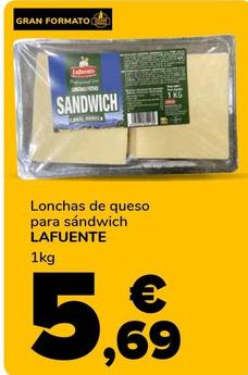 Oferta de La Fuente - Lonchas De Queso Para Sandwich por 5,69€ en Supeco