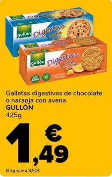 Oferta de Gullón - Galletas Digestivas De Chocolate O Naranja Con Avena por 1,49€ en Supeco