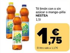 Oferta de Nestea - Te Limon Con O Sin Azucar O Mango-pina por 1,75€ en Supeco