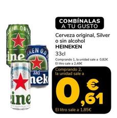 Oferta de Heineken - Cerveza Original, Silver O Sin Alcohol por 0,82€ en Supeco