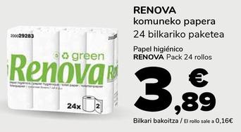 Oferta de Renova - Papel Higienico Papera por 3,89€ en Supeco