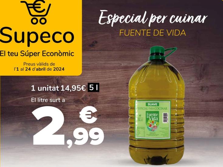 Oferta de Fuente De Vida - Especial Per Cucinar por 14,95€ en Supeco