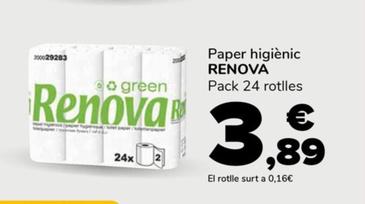 Oferta de Renova - Paper Higiénic por 3,89€ en Supeco