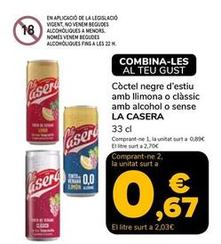 Oferta de La Casera - Cóctel Negre D'estlu Amb Limona por 0,67€ en Supeco