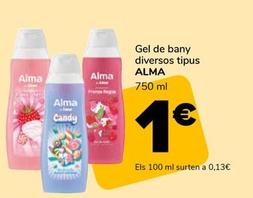 Oferta de Alma - Gel De Bany Diversos Tipus por 1€ en Supeco
