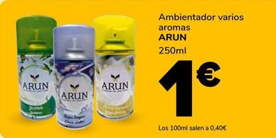 Oferta de Arun - Ambientador Aromas por 1€ en Supeco