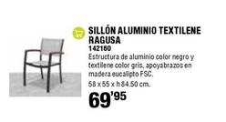 Oferta de Sillón Aluminio Textilene Ragusa por 69,95€ en ferrOkey