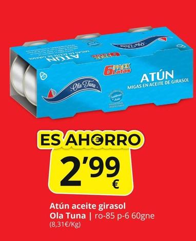 Oferta de Ola Tuna - Atún Aceite Girasol por 2,99€ en Supermercados MAS