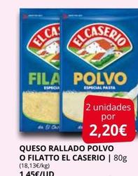 Oferta de El Caserío - Queso Rallado Polvo O Filatto  por 1,45€ en Supermercados MAS