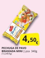 Oferta de Pechuga de pavo por 4,5€ en Supermercados MAS