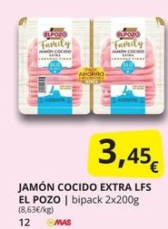 Oferta de Jamón cocido por 3,45€ en Supermercados MAS