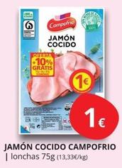 Oferta de Campofrío - Jamón Cocido por 1€ en Supermercados MAS