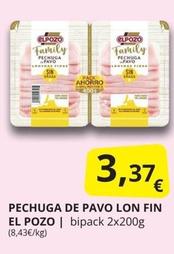Oferta de Elpozo - Pechuga De Pavo Lon Fin por 3,37€ en Supermercados MAS