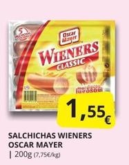 Oferta de Oscar Mayer - Salchichas Wieners por 1,55€ en Supermercados MAS
